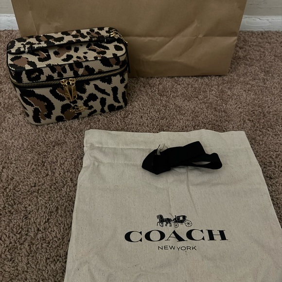 Coach Leopard Print Cosmetic Case - Picture 6 of 6